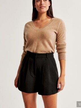 Abercrombie Sloane Tailored Black Women's Shorts